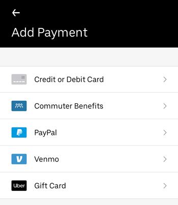 uber card contactless payment|uber cash payment methods.